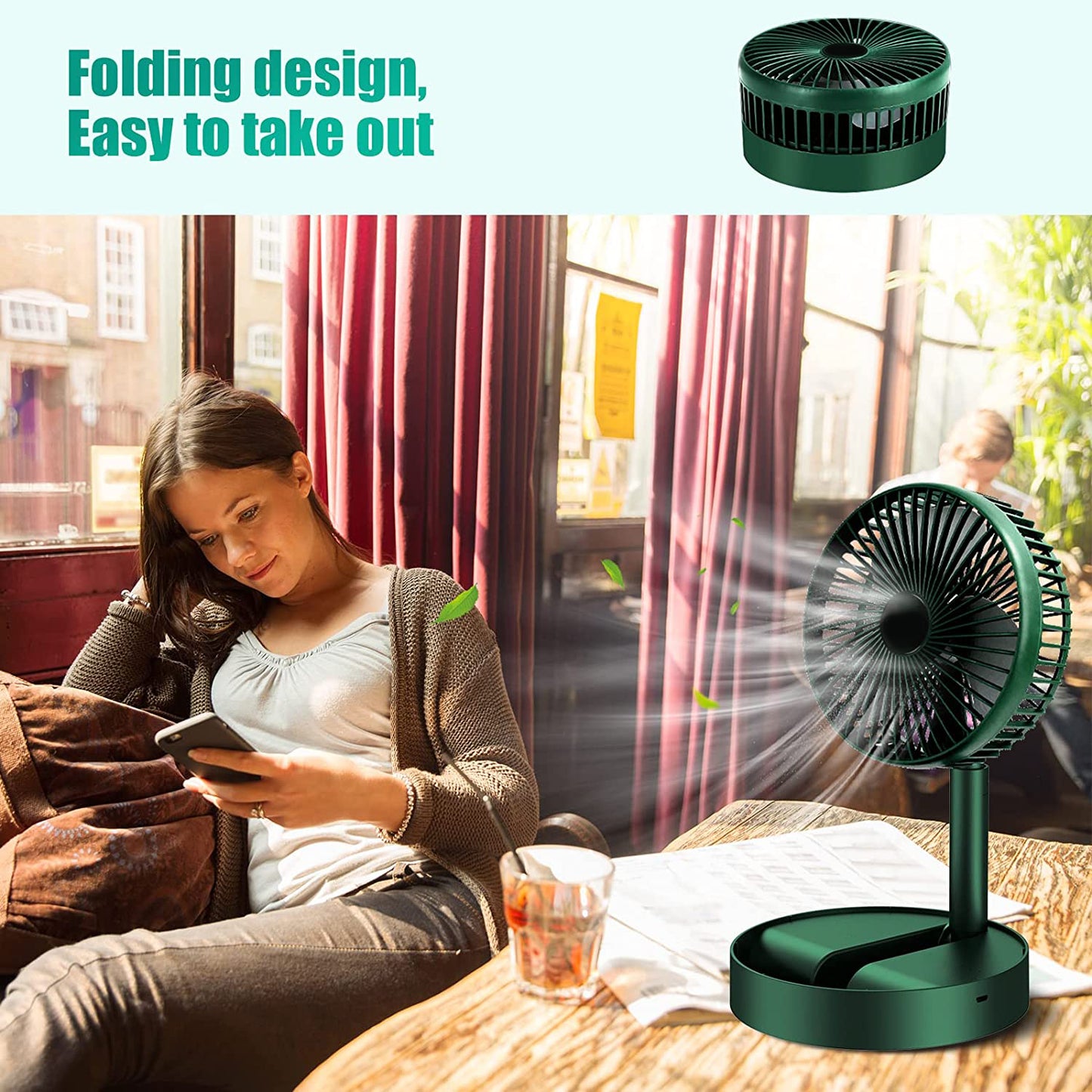 Compact Foldable & Height Adjustable Table Fan
