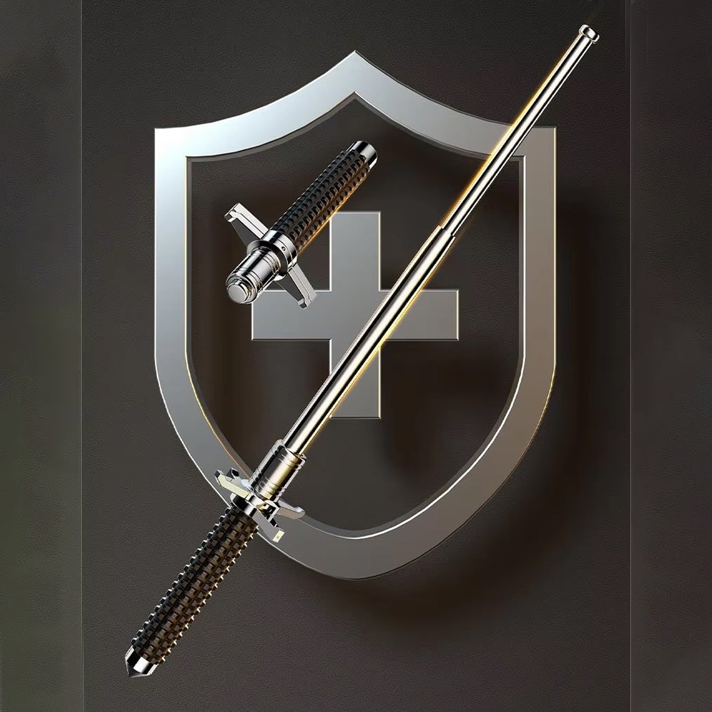 Lightweight Folding Defence/Walking Sticks With Nylon Bag Cover (76 Cm)