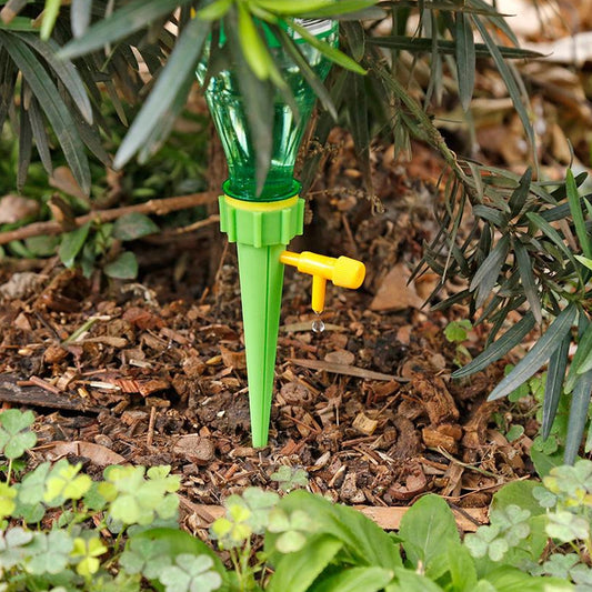 Self Watering Dripper For Plants Adjustable With Slow Release Control Valve Switch (10Pcs)