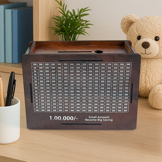 Wooden Money Savings Box
