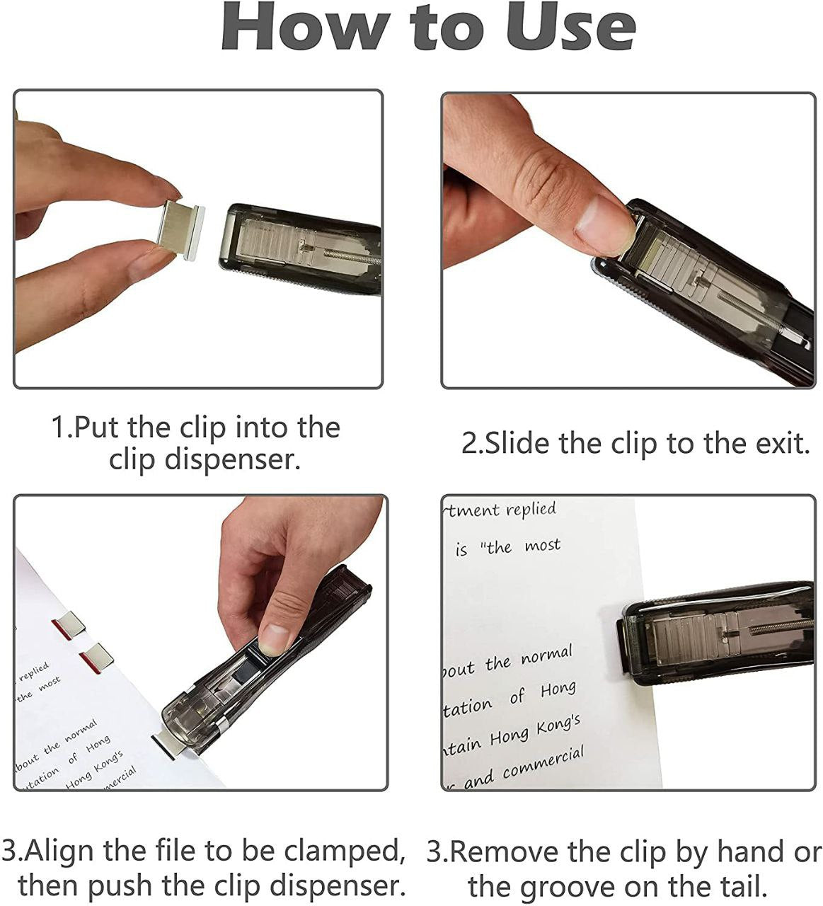 Portable Paper Clam Clip With 50 Clips