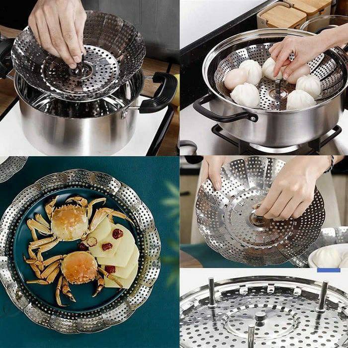 Steel Foldable Vegetable Steamer