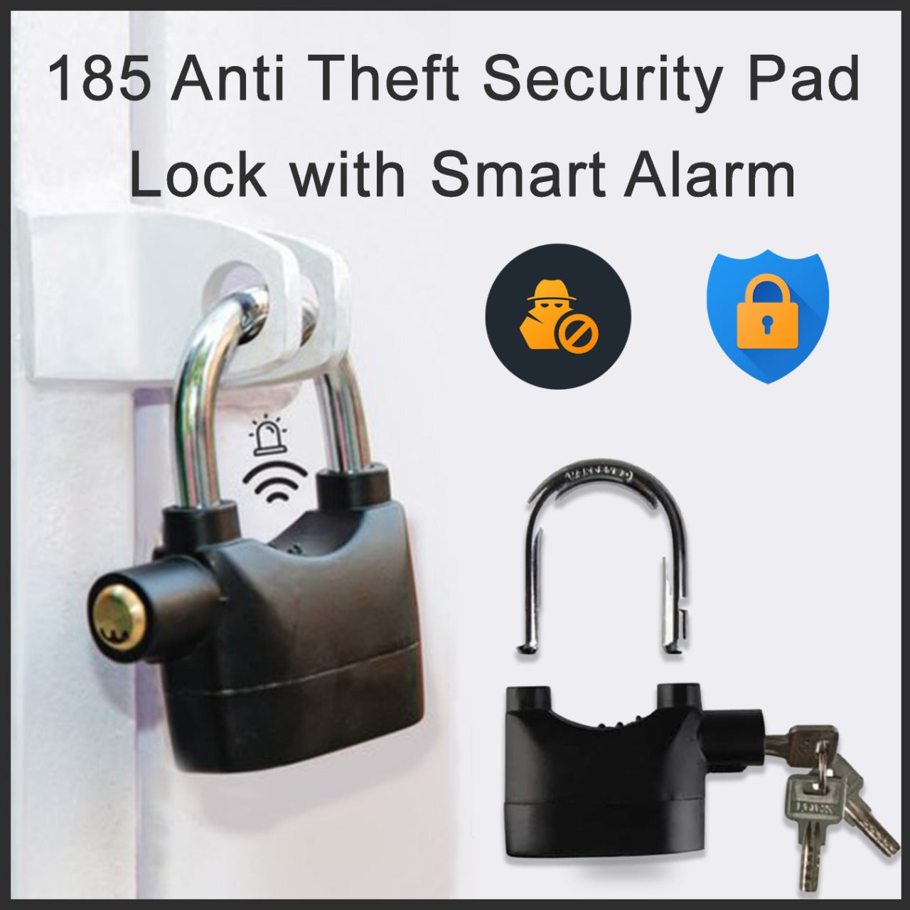 Anti Theft Pad Lock with Smart Alarm